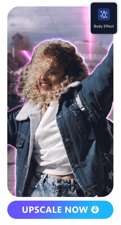 a 60s style woman dancing video with different body effects around her body